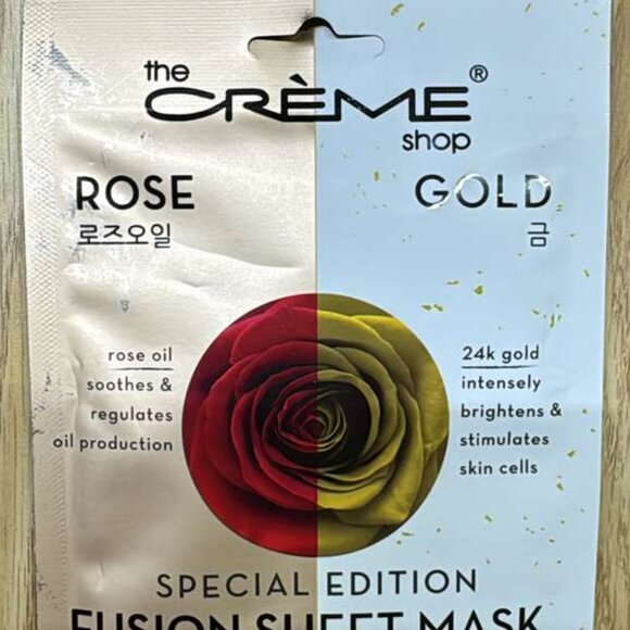 The Crème Shop Rose & Gold Fusion Face Sheet Mask – 5 Pack | Korean Skincare - Picture 4 of 12